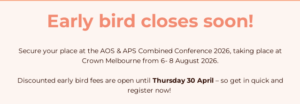 Early birds closing soon